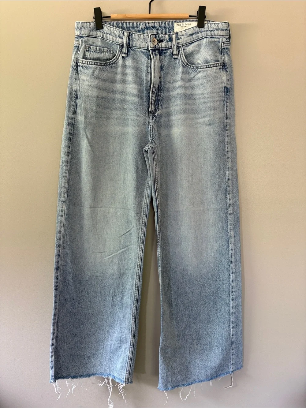 Rag & Bone Cloud Lori Jean Wide Leg Size 28 Light Blue Ultra Soft